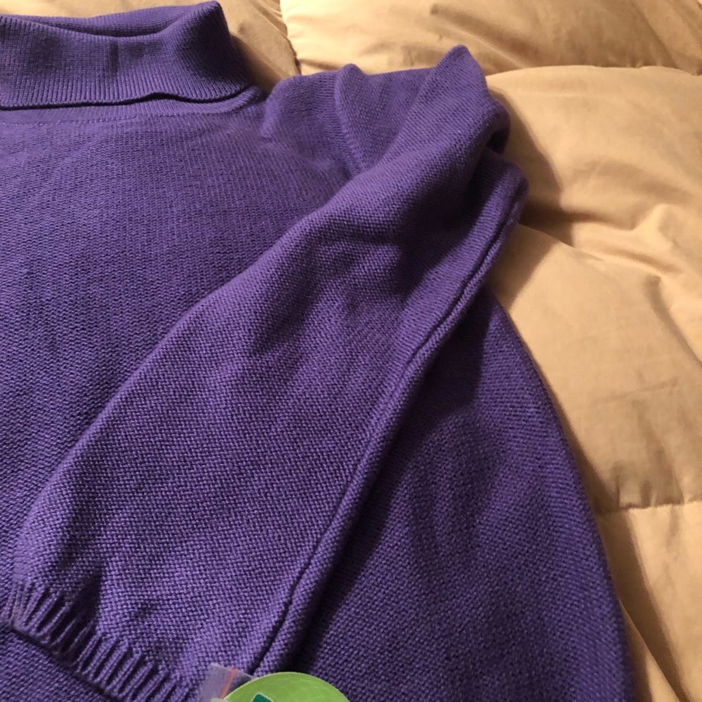 Purple girls turtle neck sweater. Size M 7/8 - Picture 2 of 5